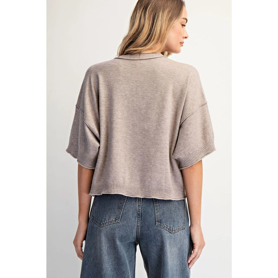 Goldie Short Sleeve Sweater Cardigan