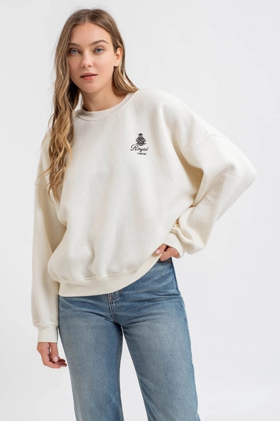 Gwendolen Royal French Terry Crewneck