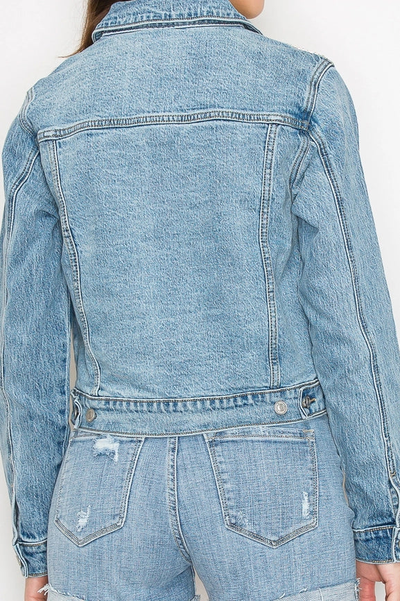 Grazia Embellished Classic Denim Jacket
