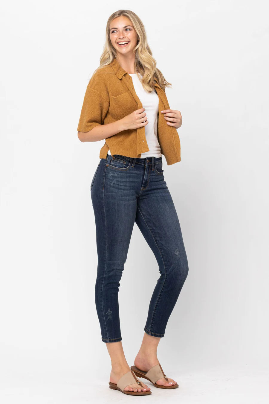 Judy Blue Ashleigh Relaxed Cropped Straight Leg