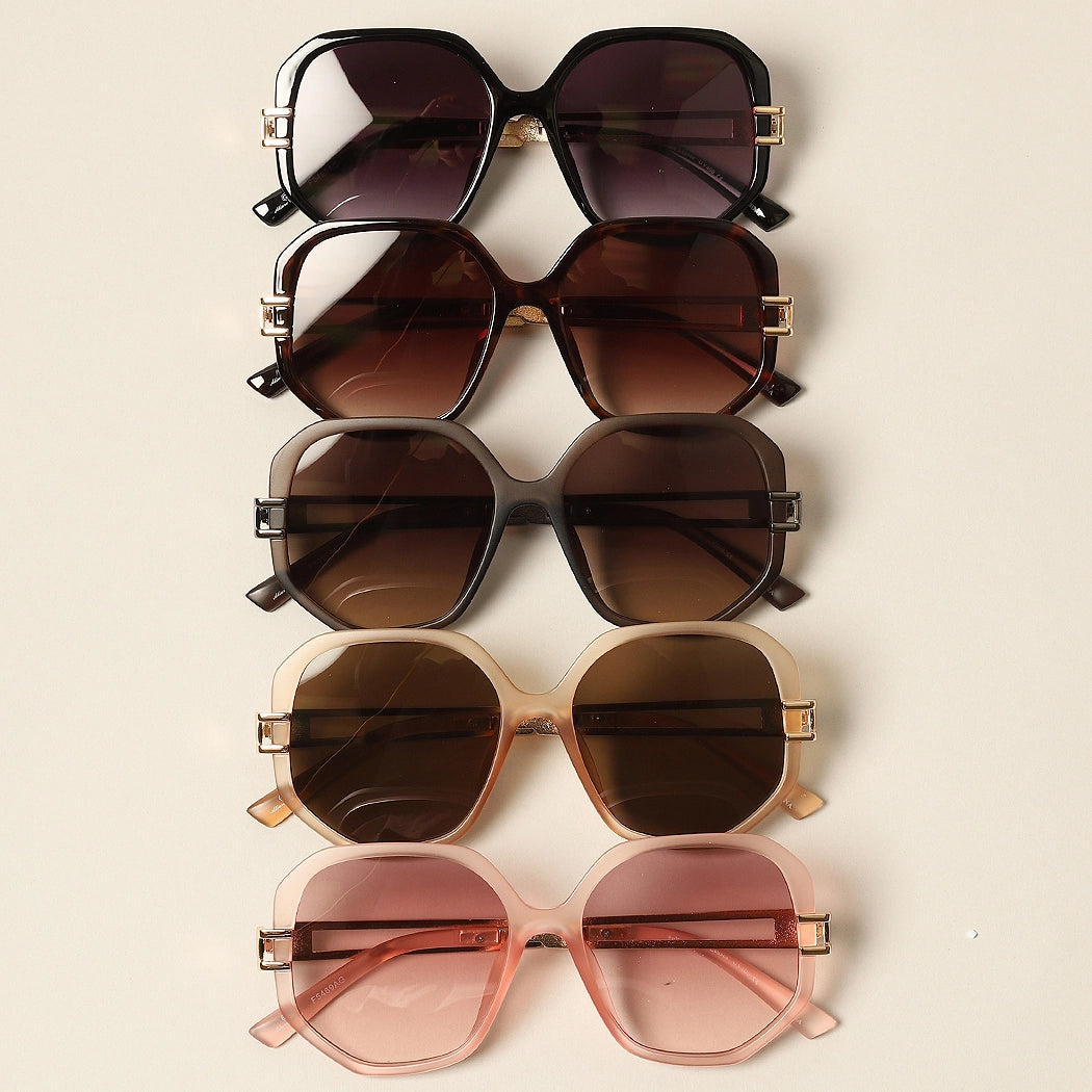Claudette Geometric Frame Sunglasses