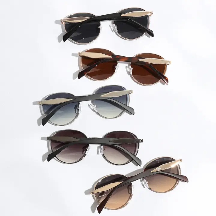 Vivienne Round Lens Two Tone Sunglasses