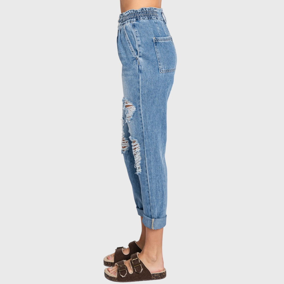 Winona High Rise Paper Bag Mom Jeans