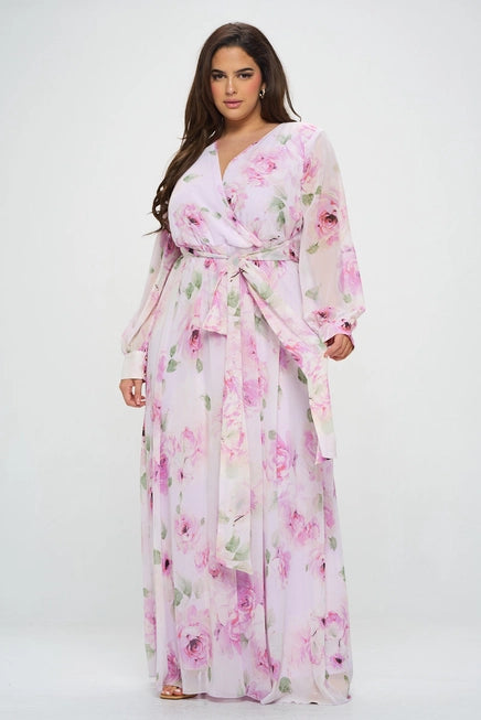 Courtney Floral Chiffon Maxi Dress