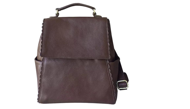 Meribella Convertible Leather Backpack Crossbody