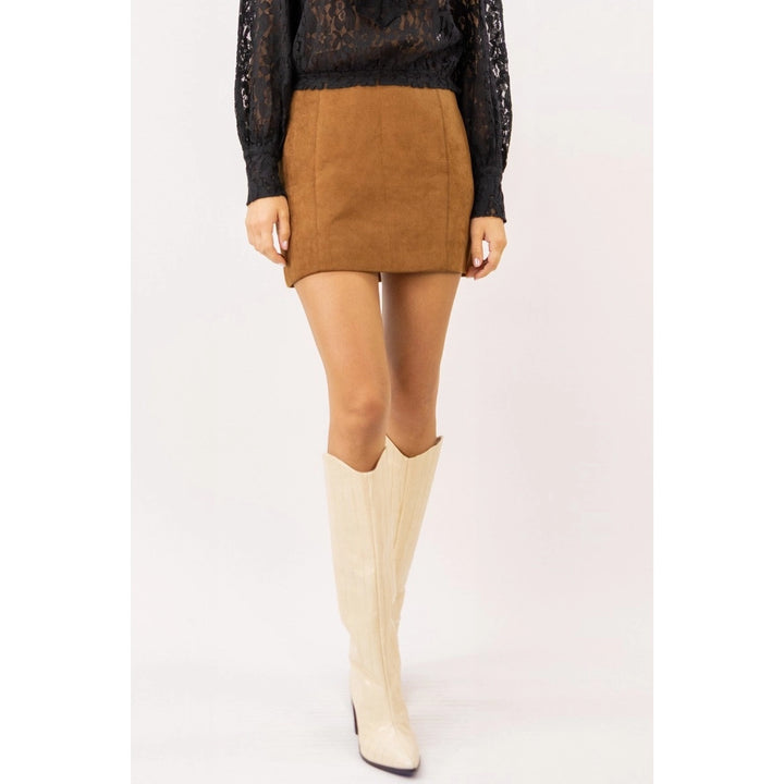 Corinne Faux Suede Mini Skirt