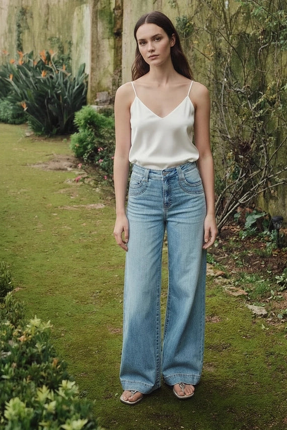 Kimberly Tummy Control Wide Leg Jeans