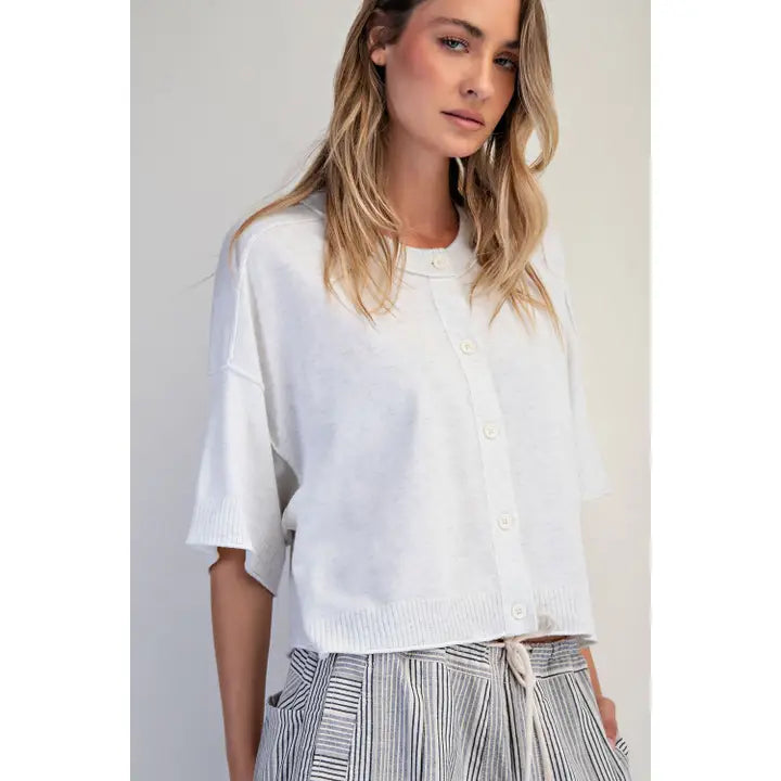 Goldie Short Sleeve Sweater Cardigan