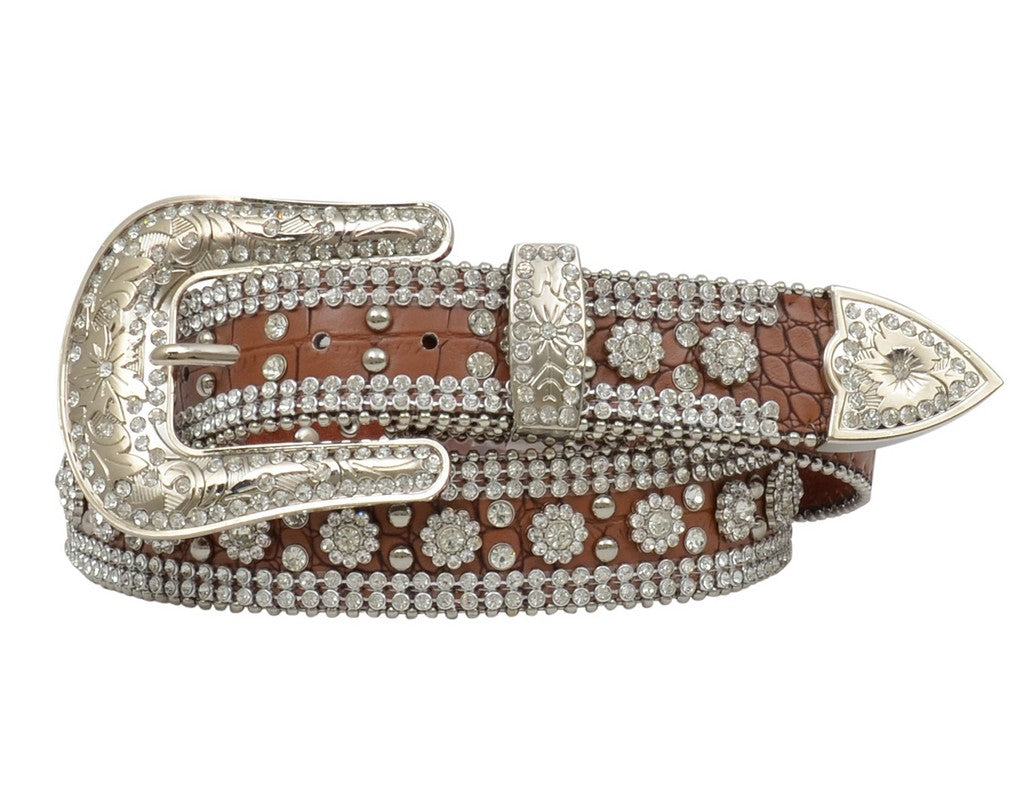 The Kendra Crystal Flower Nocona Belt