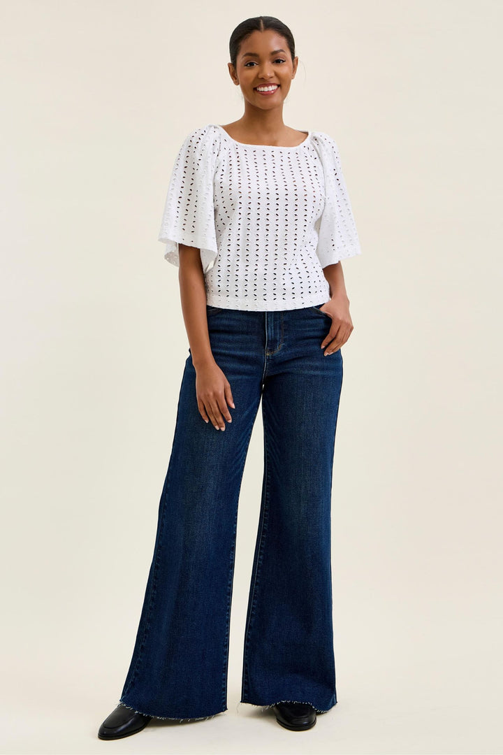 Judy Blue Zariah High Rise Retro Wide Leg Jeans