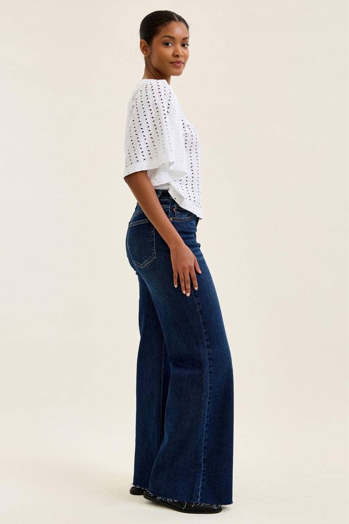 Judy Blue Zariah High Rise Retro Wide Leg Jeans