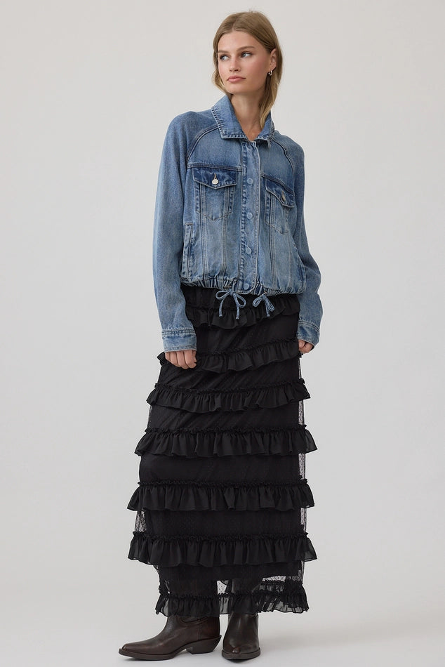 Alyssa Drawstring Denim Jacket
