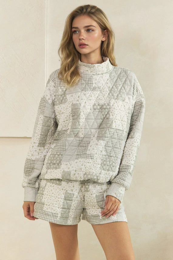Kerri Quilted Patchwork Pullover