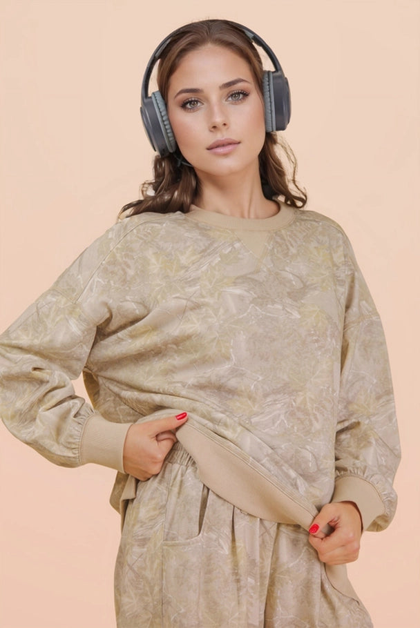 Ashley Camo Oversized Sweatshirt