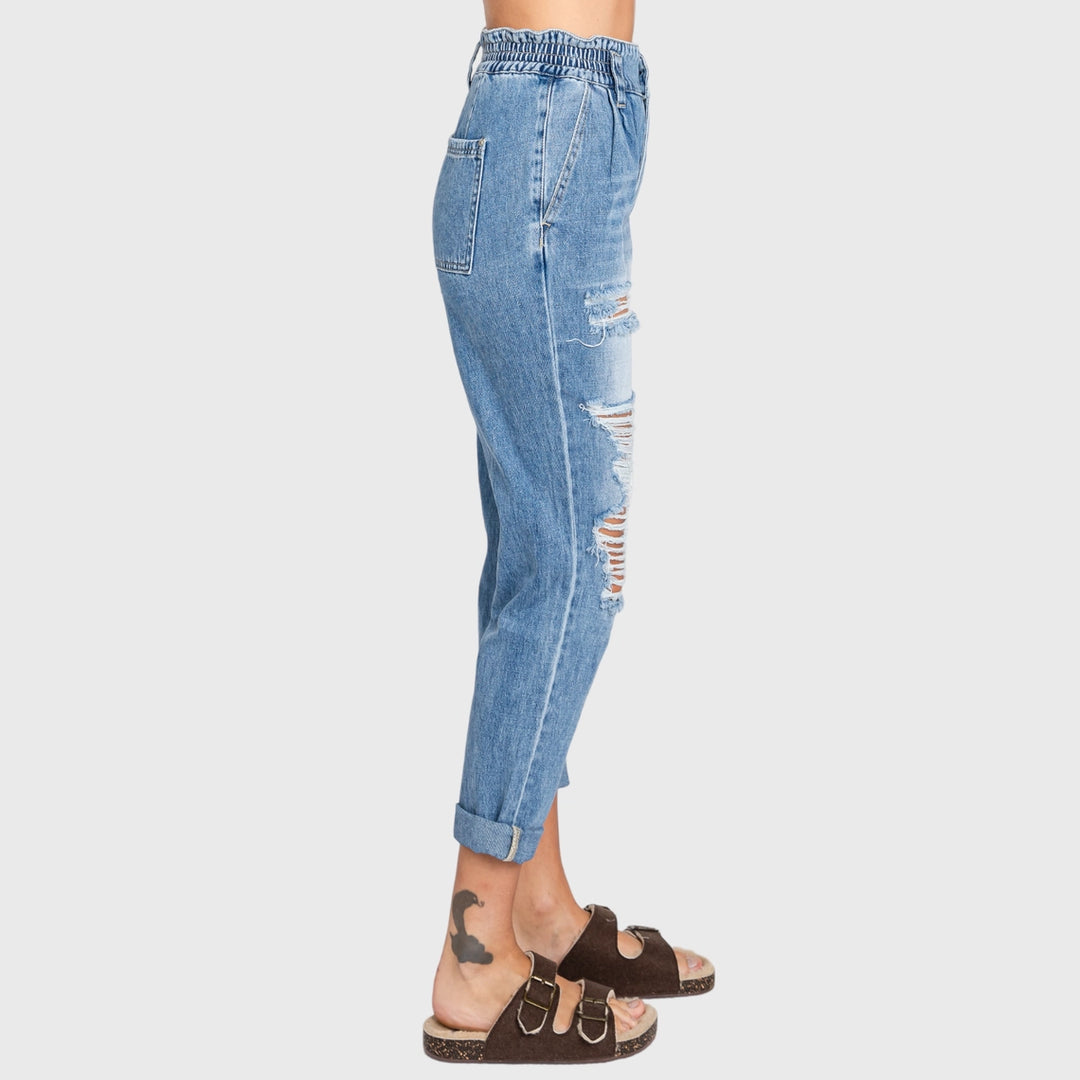 Winona High Rise Paper Bag Mom Jeans