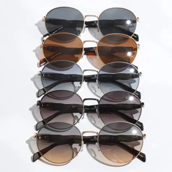 Vivienne Round Lens Two Tone Sunglasses