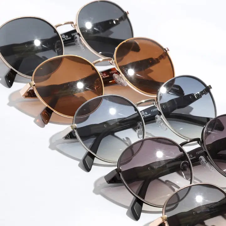 Vivienne Round Lens Two Tone Sunglasses