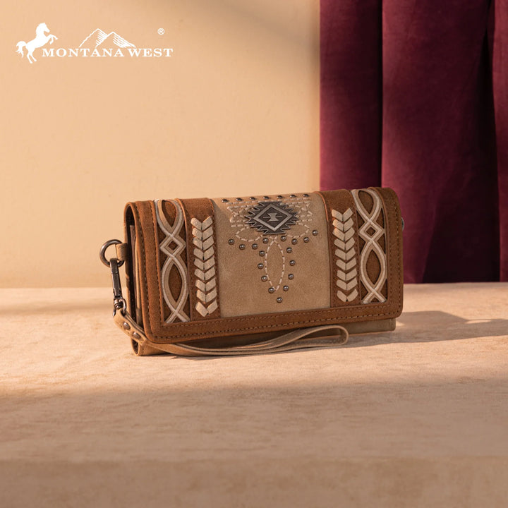 The Marlene Embroidered Wristlet