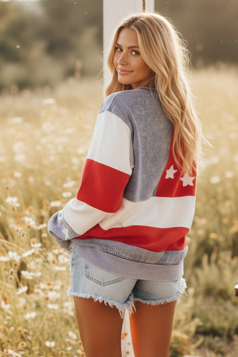 Harlow Americana Flag Sweatshirt
