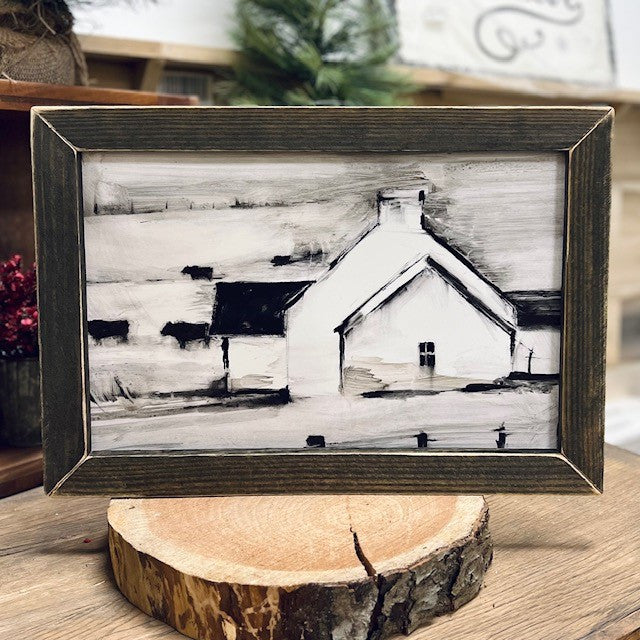 Black & White Farmhouse Picture