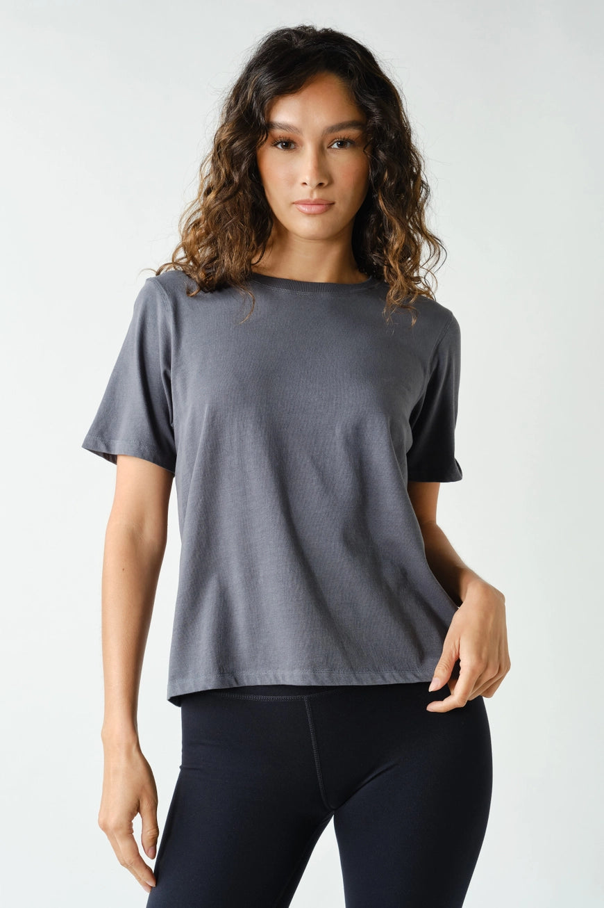 Lena Boxy Pigment-Dyed Tee
