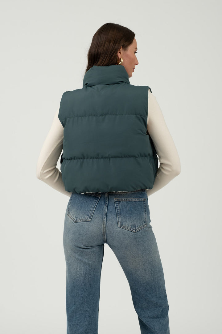 Analeigh Reversible Cropped Puffer Vest