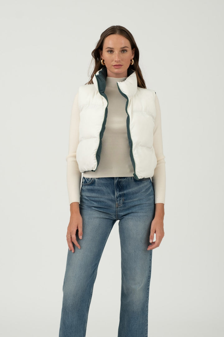 Analeigh Reversible Cropped Puffer Vest