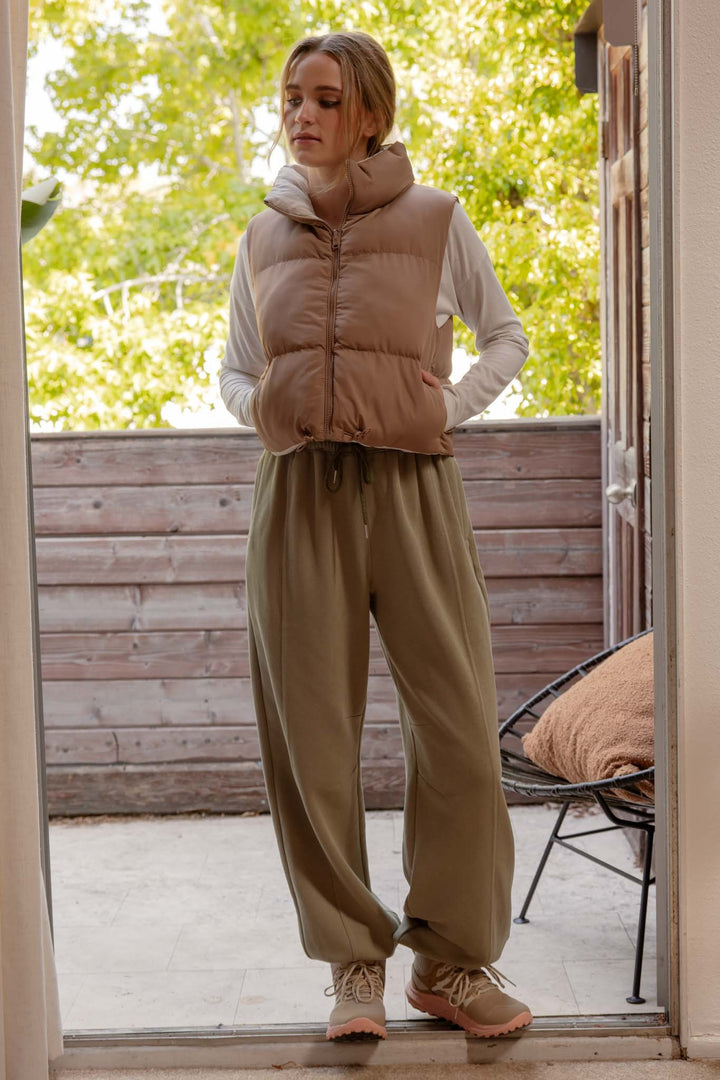 Analeigh Reversible Cropped Puffer Vest