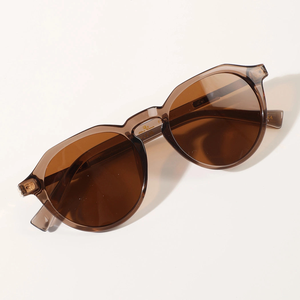 Renee Semi Transparent Round Frame Fashion Sunglasses