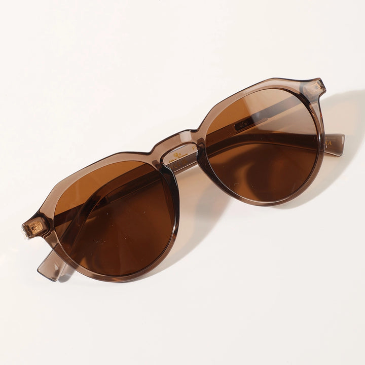 Renee Semi Transparent Round Frame Fashion Sunglasses