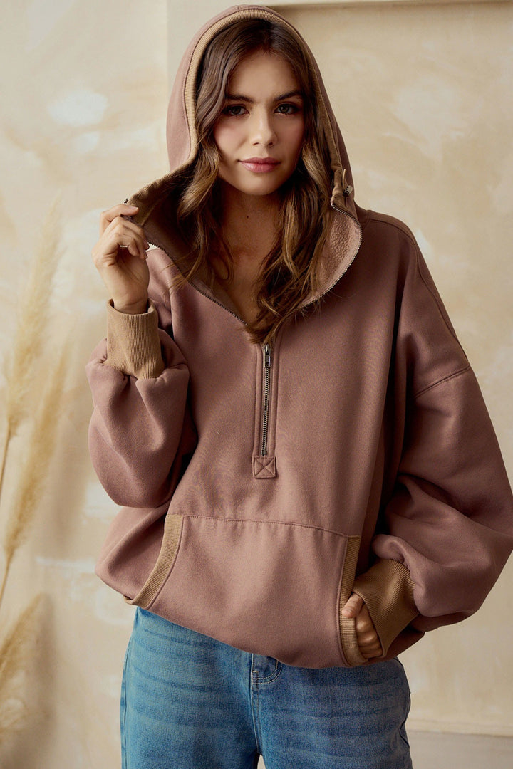 Bayleigh 1/2 Zip Fleece Hoodie