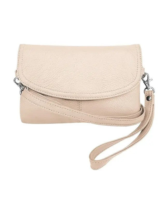 Wynonna Leather Crossbody Clutch