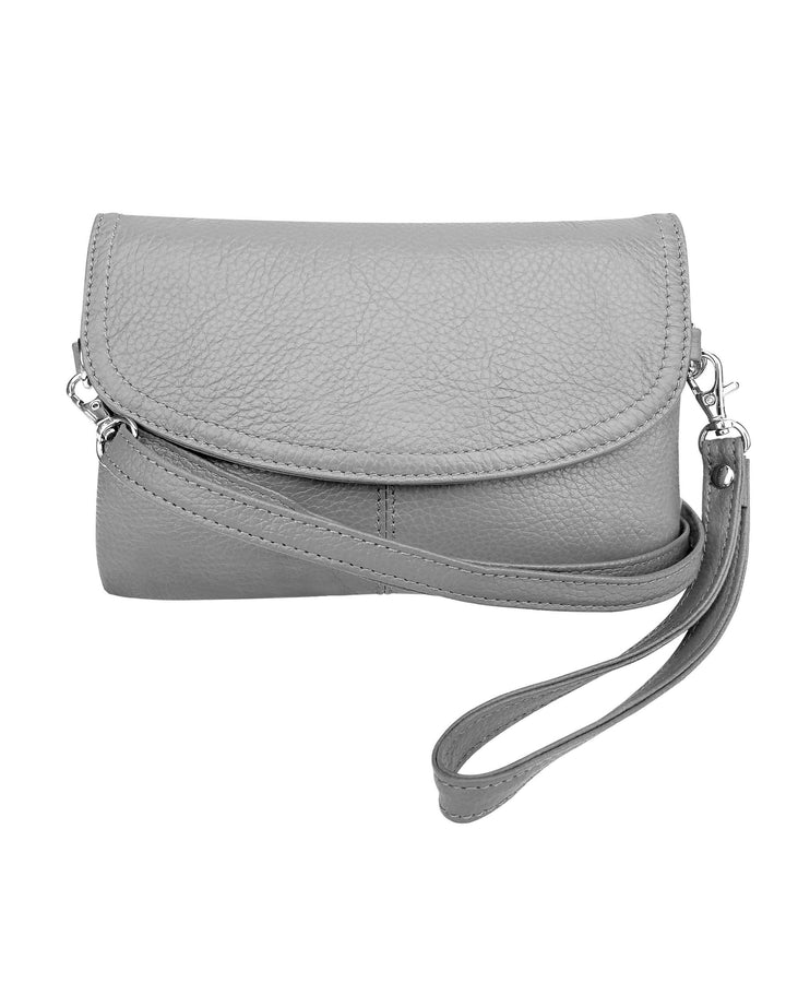 Wynonna Leather Crossbody Clutch