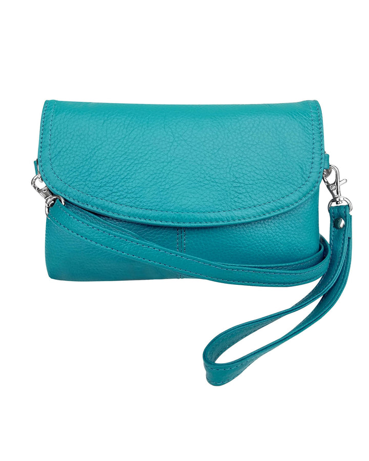 Wynonna Leather Crossbody Clutch