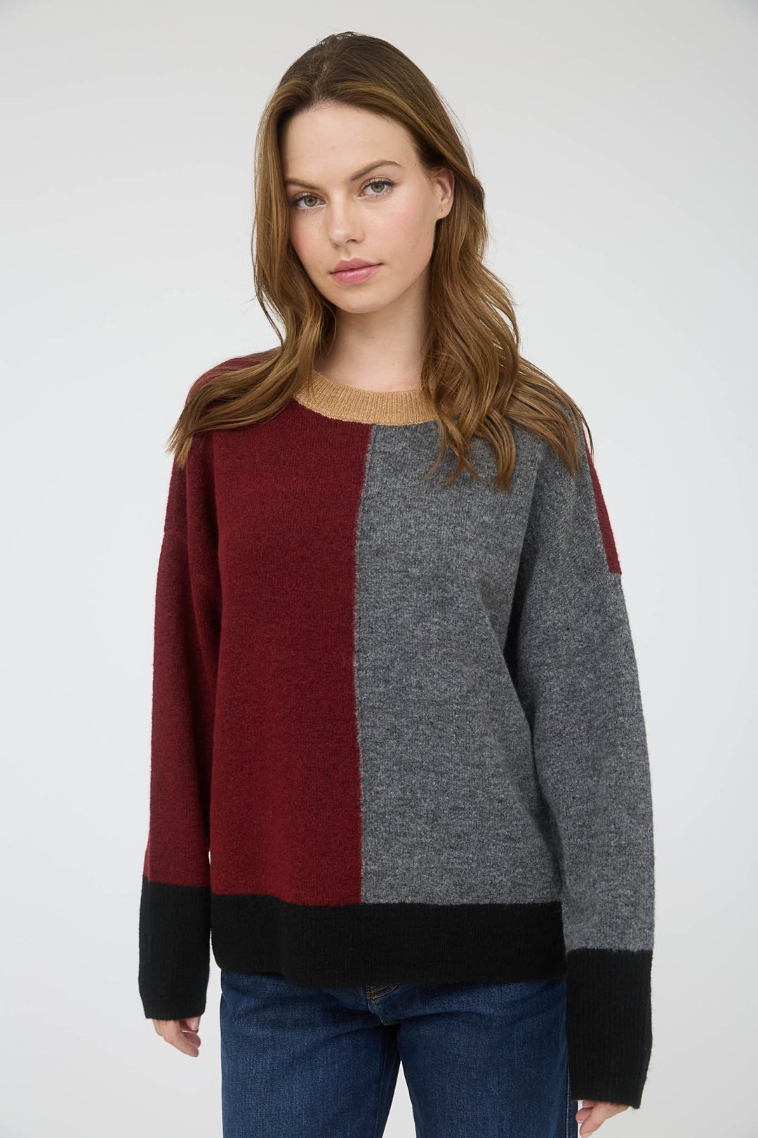 Luna Relaxed Colorblock Sweater