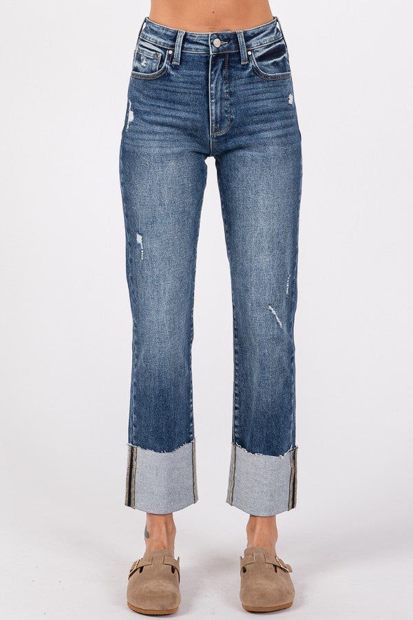 Maren Cuffed Slim Straight Jean