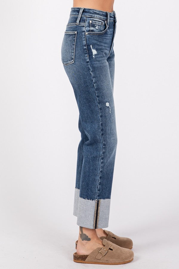 Maren Cuffed Slim Straight Jean