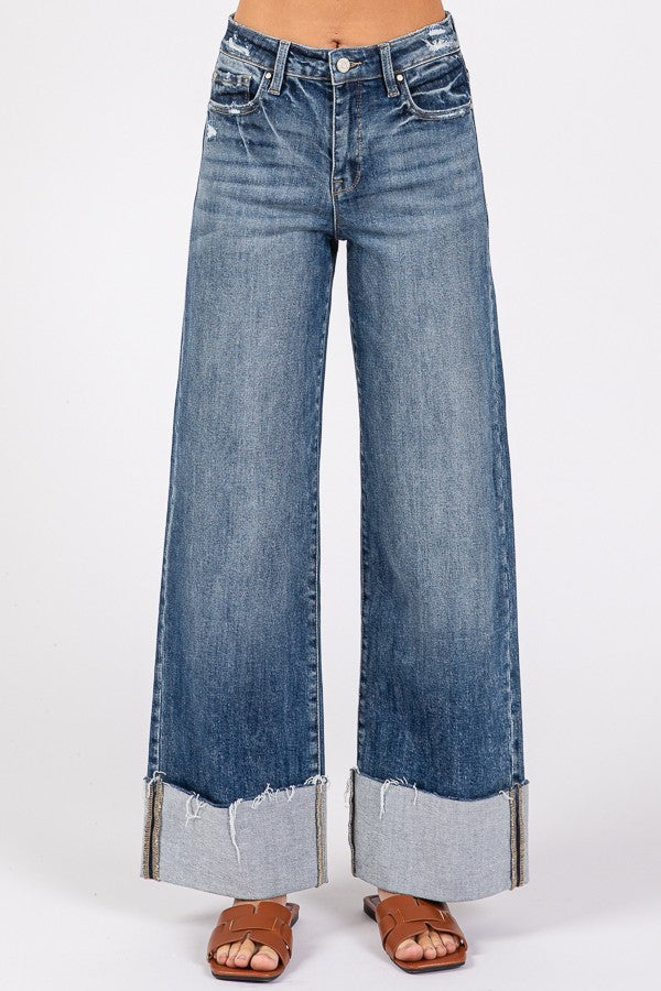 Mylah Wide Cuff Jean
