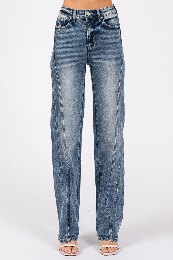 Adeline Seam Straight Leg Jeans