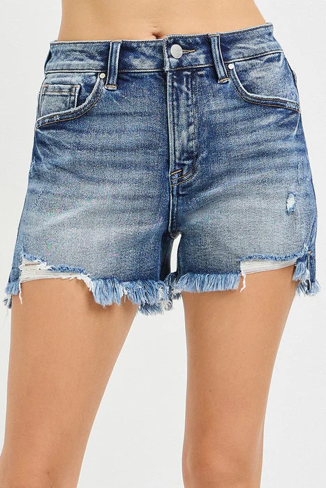 Megan Step Hem Denim Shorts