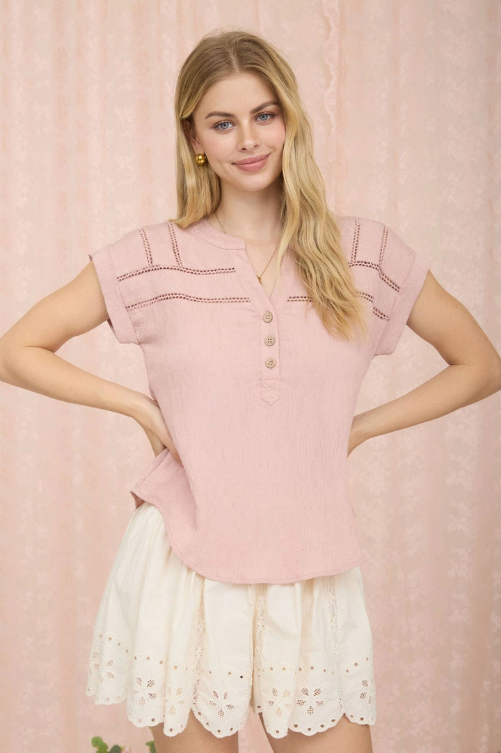 Mariselle Lace Detail Top