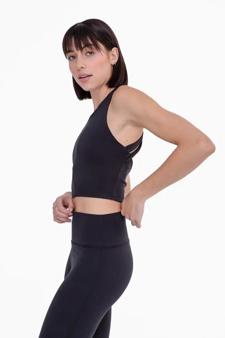 Aurora Strap Back Cropped Top with Built-in Sports Bra
