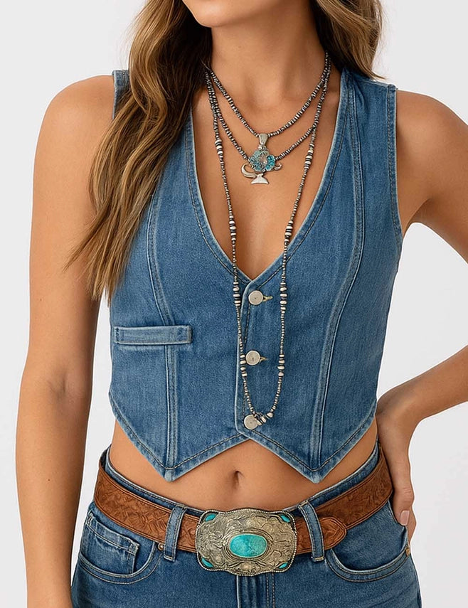 Raina Denim Vest