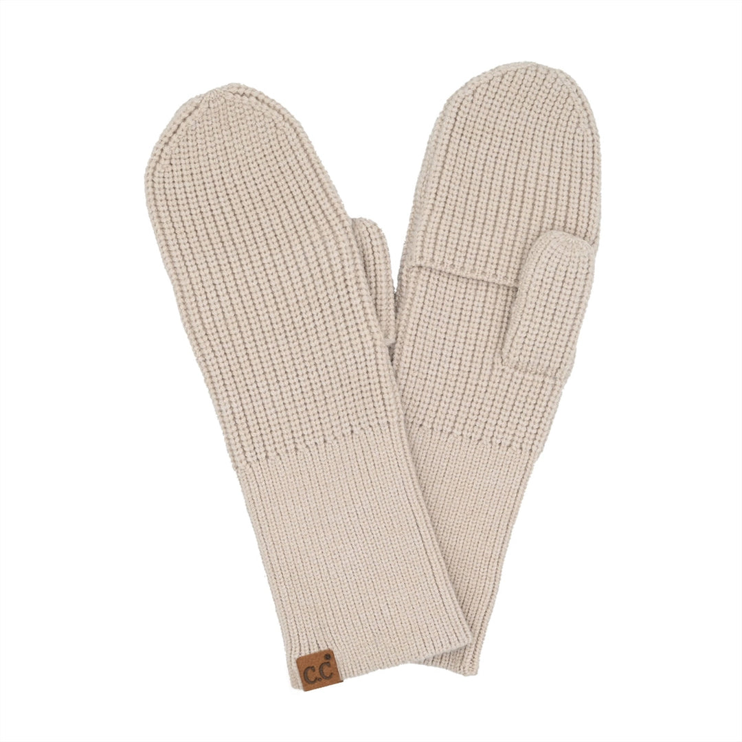 Raylynn Waffle Knit Flip Mittens