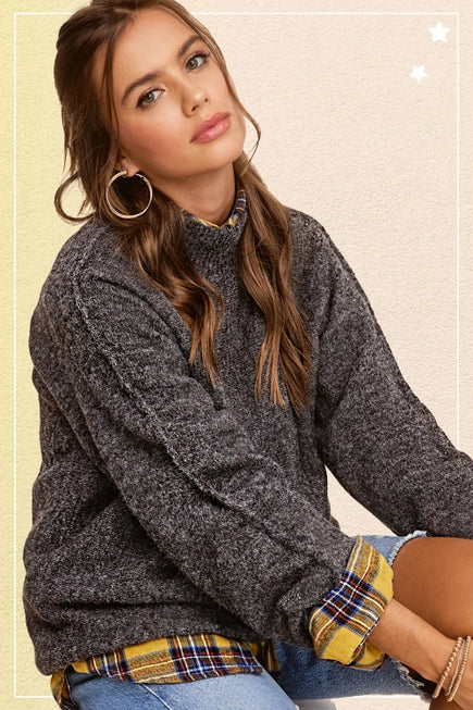 Maeve Loose Fit Balloon Sleeve Sweater