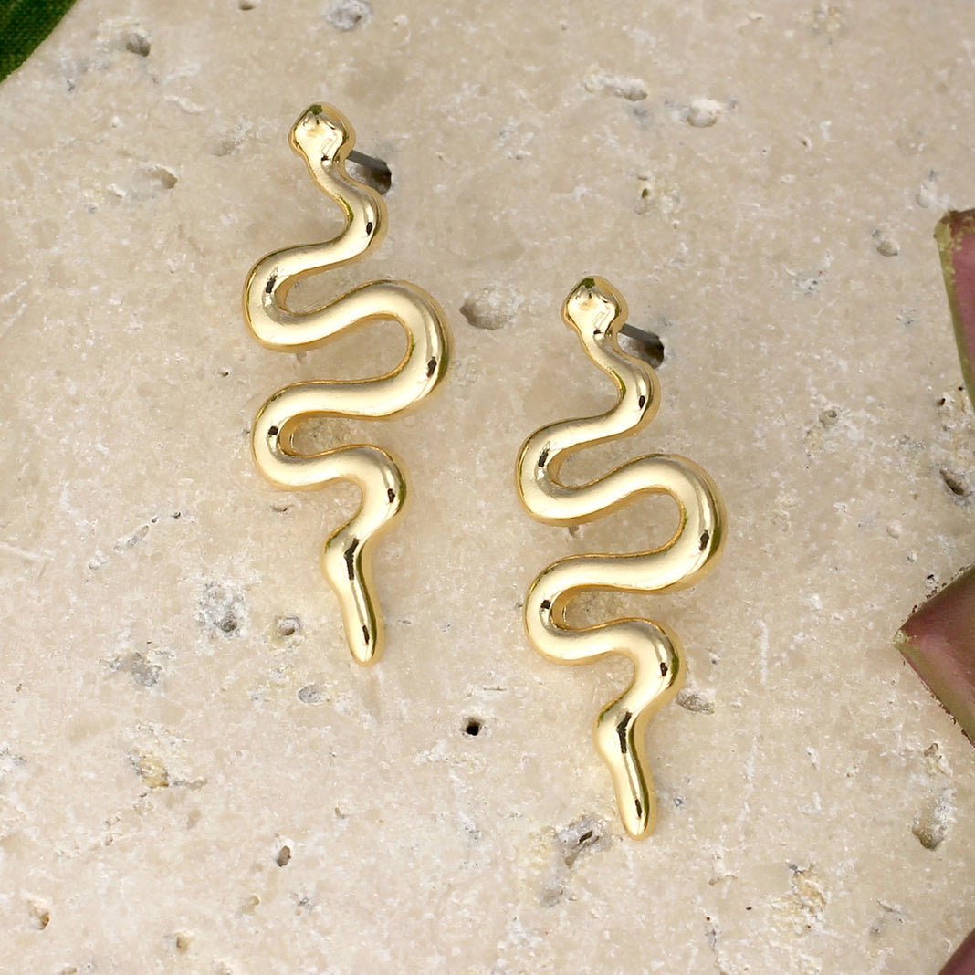 Ryla Gold Snake Earrings