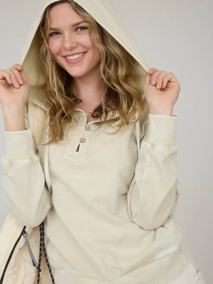 Billie Hooded Henley Hoodie