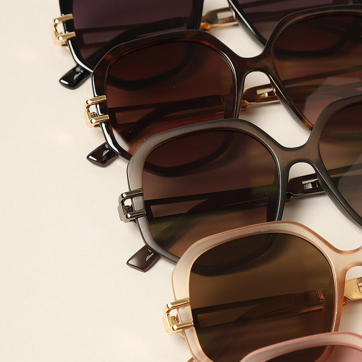 Claudette Geometric Frame Sunglasses