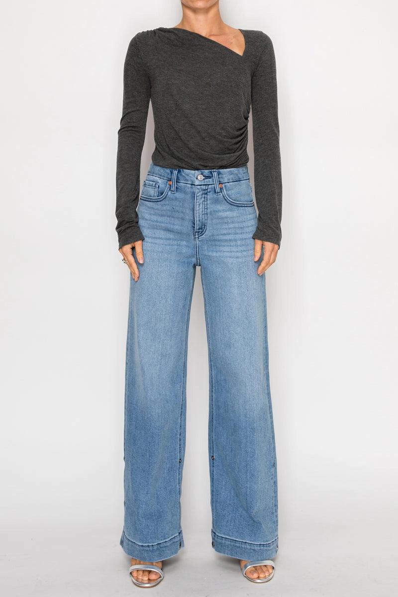 Indie Transformer Tummy Control Wide Leg Jeans