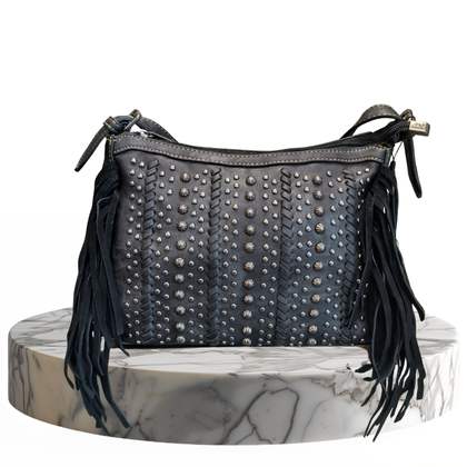Blythe Studded Fringe Hobo